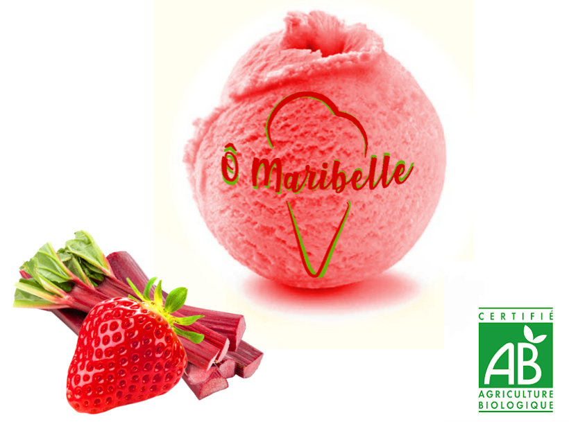 sorbet fraise-rhubarbe